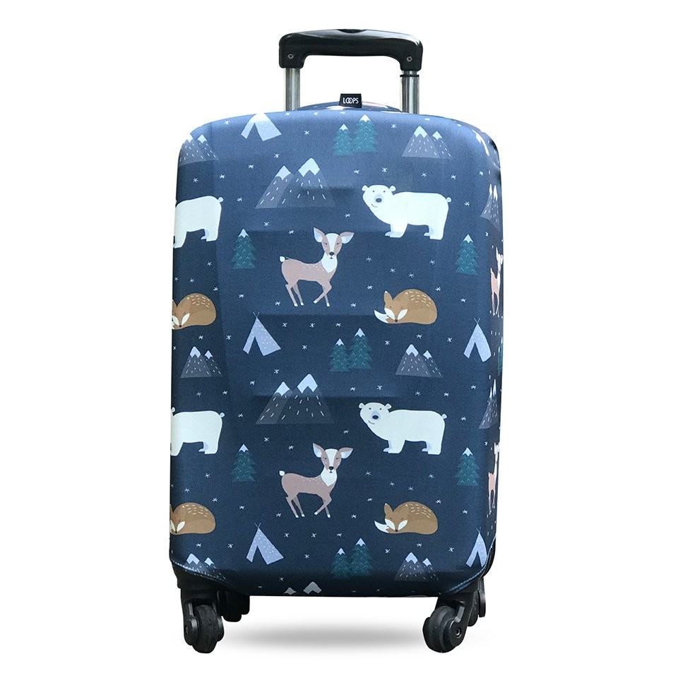 Bao trùm Vali Loops Winter Animal BVL0065 M Ða Màu