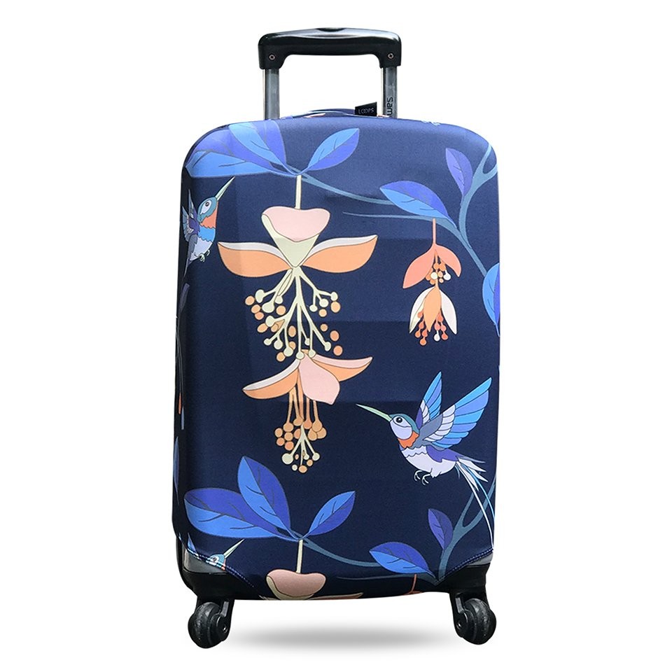 Bao trùm Vali Loops X-mas Blue Bird BVL0064 S Ða Màu