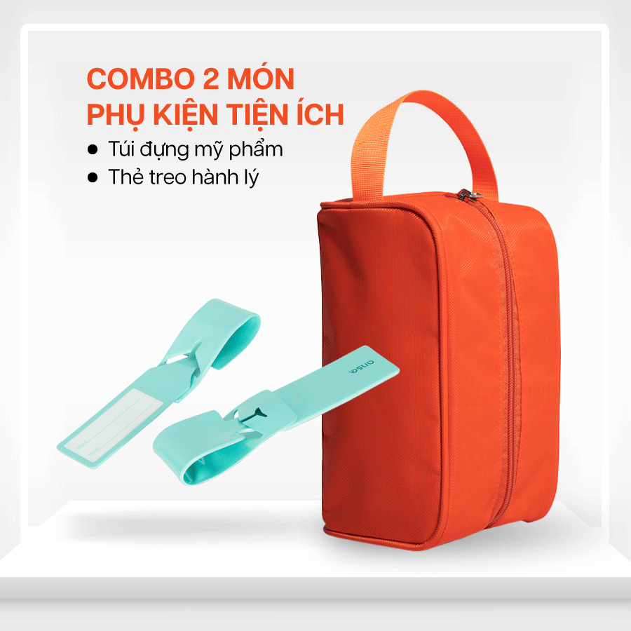 Phụ kiện khác Combo 2 món phụ kiện:Thẻ treo hành lý +Túi đựng mỹ phẩm