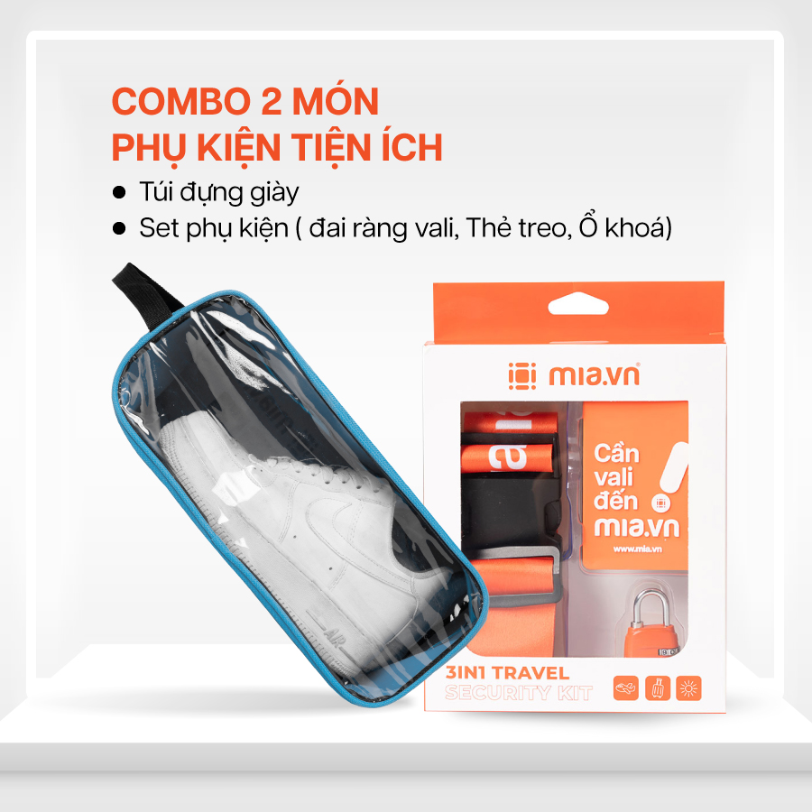 Bộ chai lọ chiết mỹ phẩm Combo phụ kiện: Túi đựng giày + Set phụ kiện hành lý