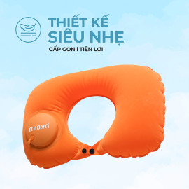 Gối cổ du lịch Mia Gối Hơi Du Lịch Gấp Gọn S Orange
