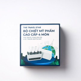 Bộ chai lọ chiết mỹ phẩm The Travel Star C00-379 4 in 1 Travel Bottle Set 50ml Grey