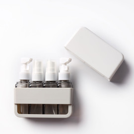Bộ chai lọ chiết mỹ phẩm The Travel Star C00-379 4 in 1 Travel Bottle Set 50ml Grey