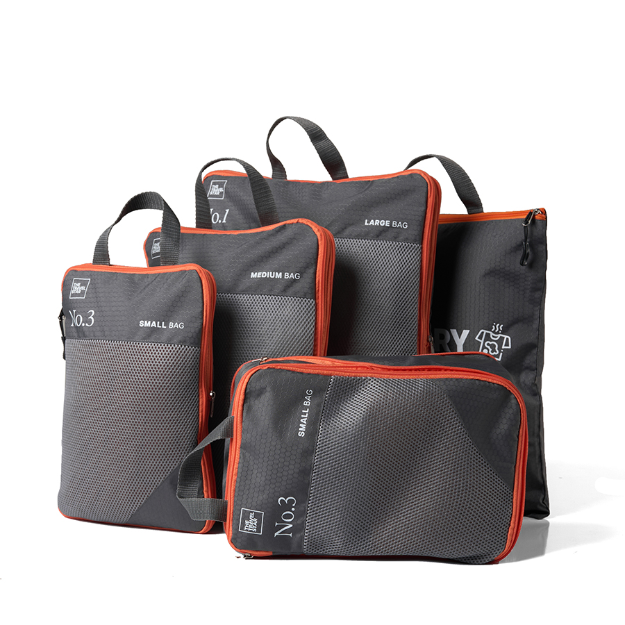 Túi phân loại hành lý The Travel Star Compression Packing Cube Set 5in1 S Grey