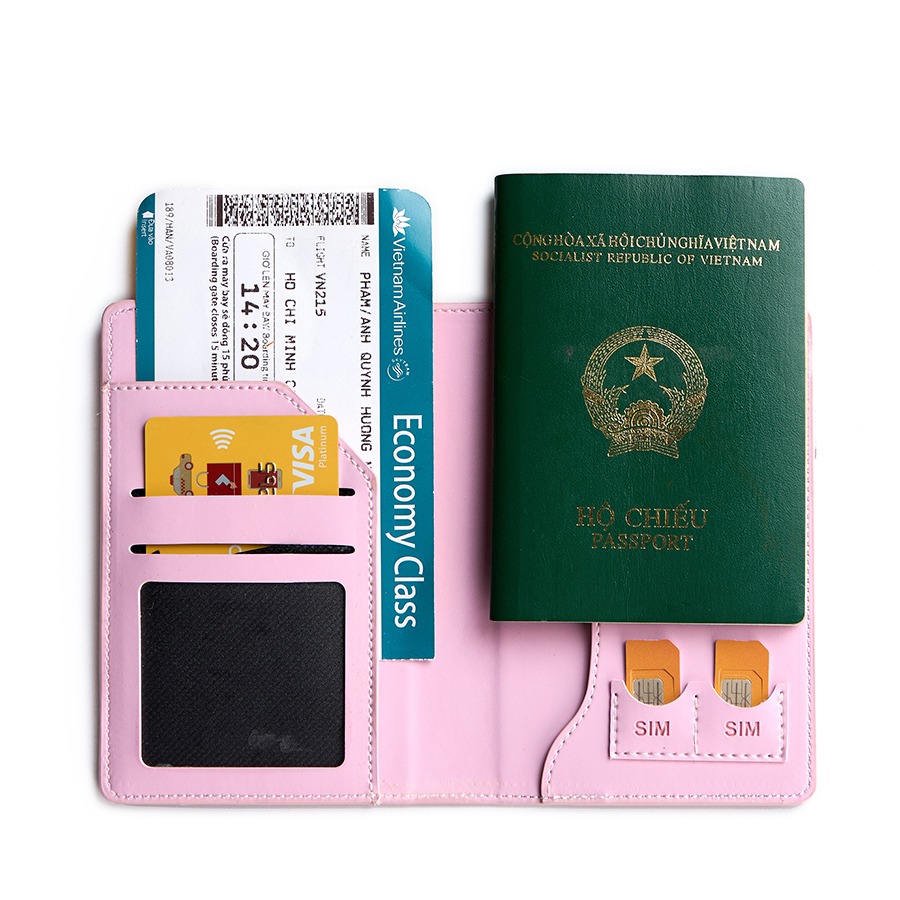 Ví đựng hộ chiếu/passport The Travel Star Xplus Passport Cover S Pink