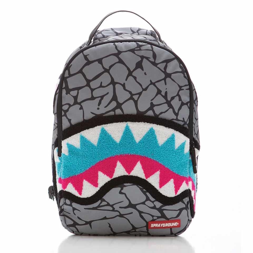 Balo Sprayground South Beach Chenille Shark Backpack B423 M D.Grey