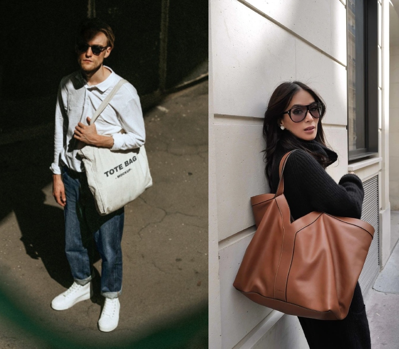 5 Cách đeo túi tote đẹp không lỗi mốt cho cả nam lẫn nữ