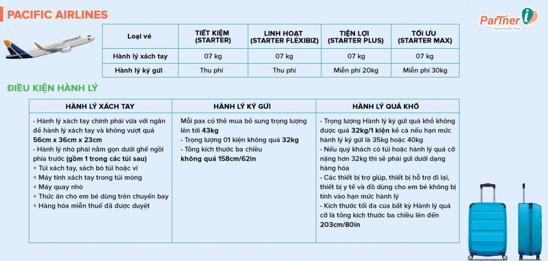 Tổng hợp các quy định về hành lý của Pacific Airlines 3