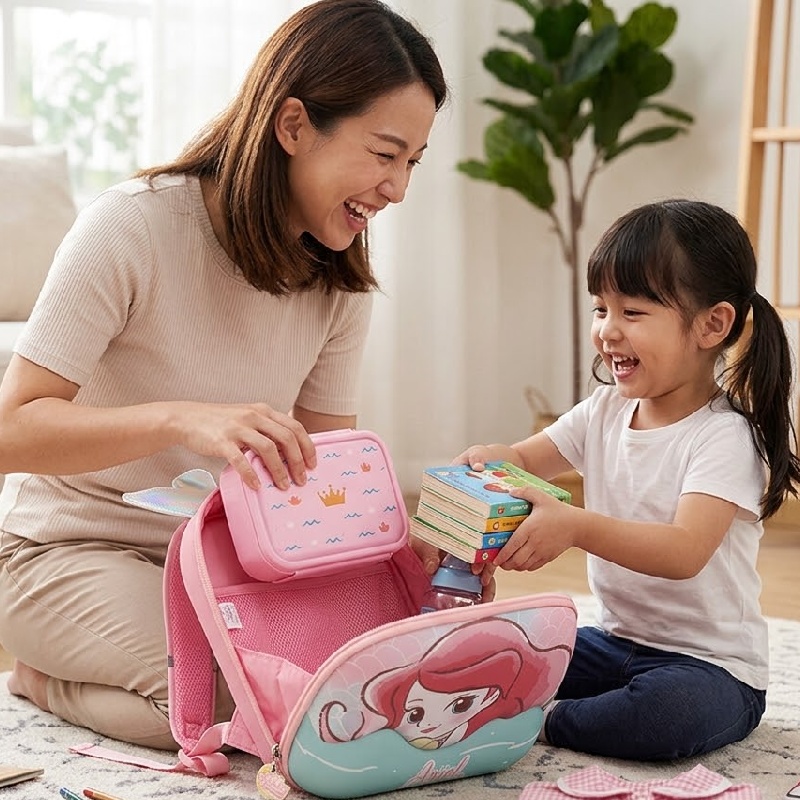 Review balo cho bé gái mẫu giáo Disney Ariel 3