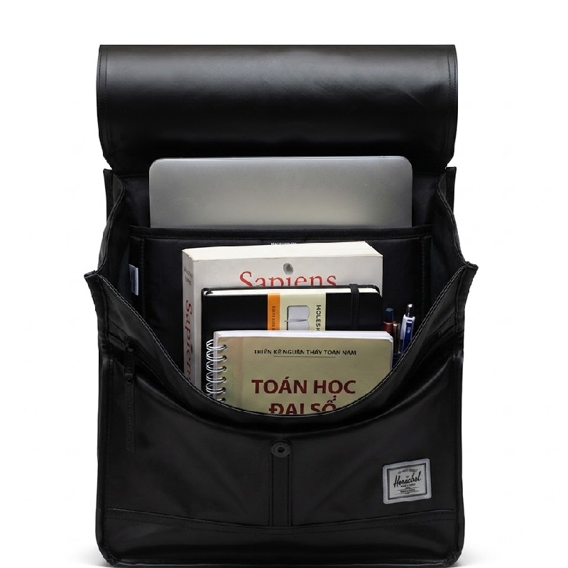 Balo đen trơn Herschel City Weather Resistant dễ sử dụng hơn mình nghĩ 5