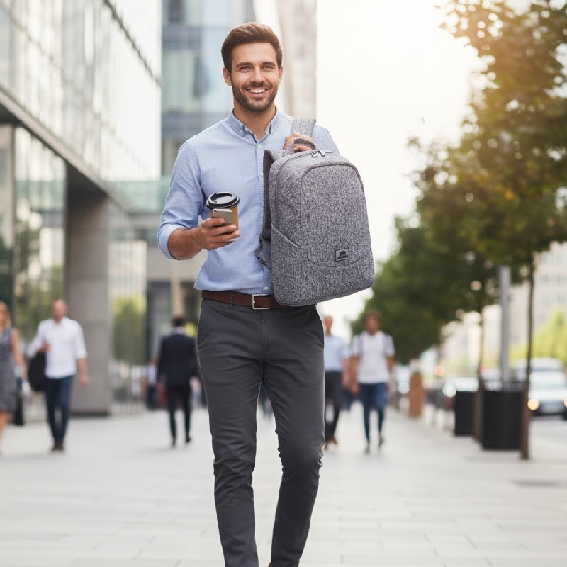 Trải nghiệm thực tế balo nam công sở Rivacase 7923 4