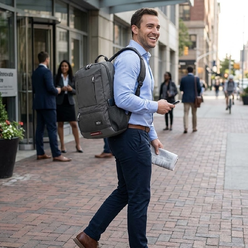 Đánh giá balo nam công sở Solo Varsity Draft sau thời gian sử dụng thực tế 3