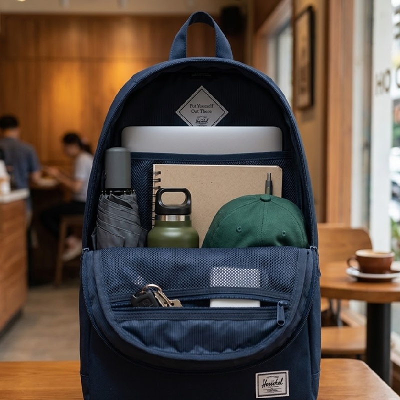 Trải nghiệm đeo thử balo nhỏ Herschel Seymour TM hàng ngày 5