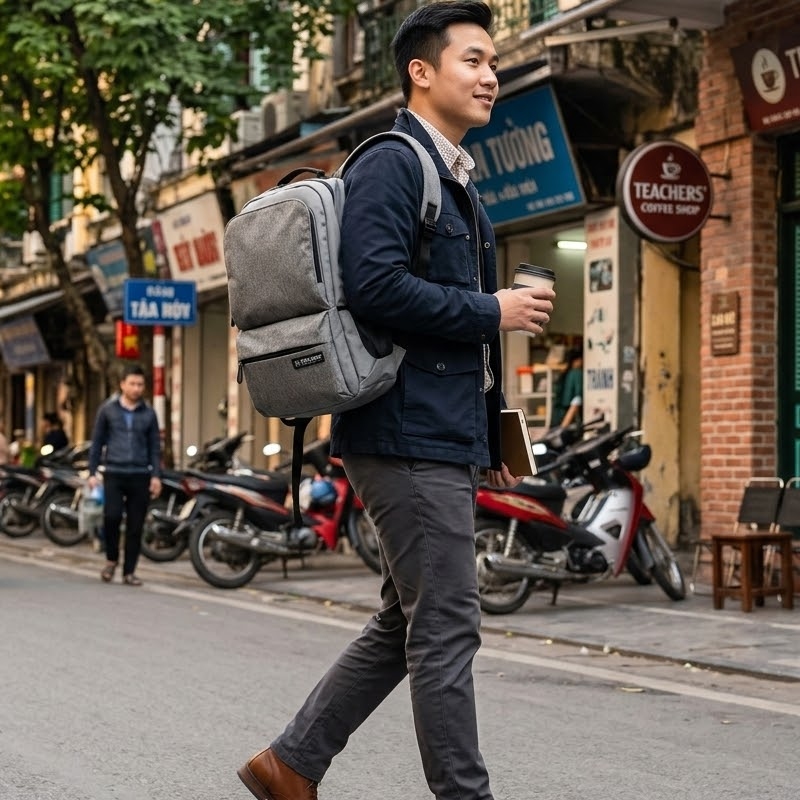 Balo xám Simplecarry B2B01 đơn giản nhưng ứng dụng cao 5