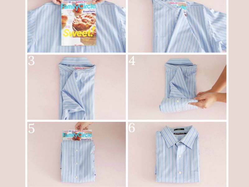 6 cách gấp áo sơ mi tay dài: Nhanh, gọn, giữ form chuẩn 6