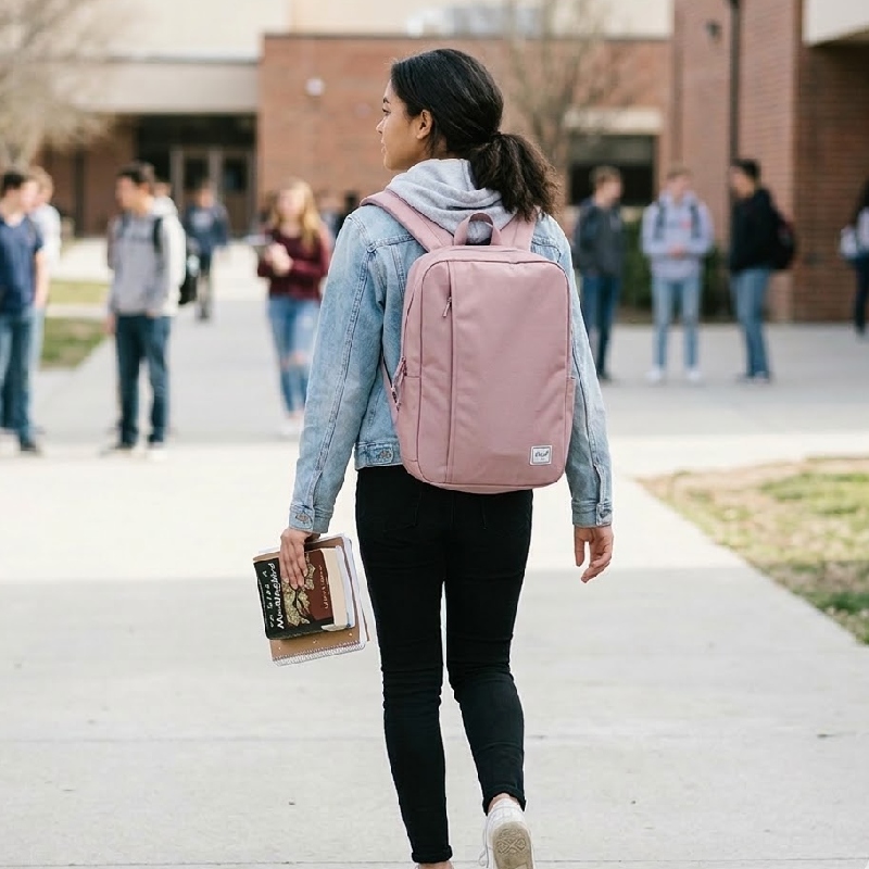 Trải nghiệm cặp sách đi học nữ Herschel Wesbrook TM mỗi ngày 4