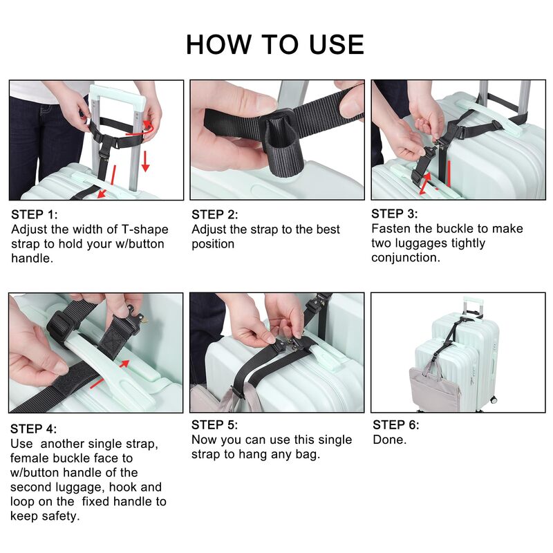 Dây đai vali chữ thập giúp khóa chặt hành lý an toàn 7