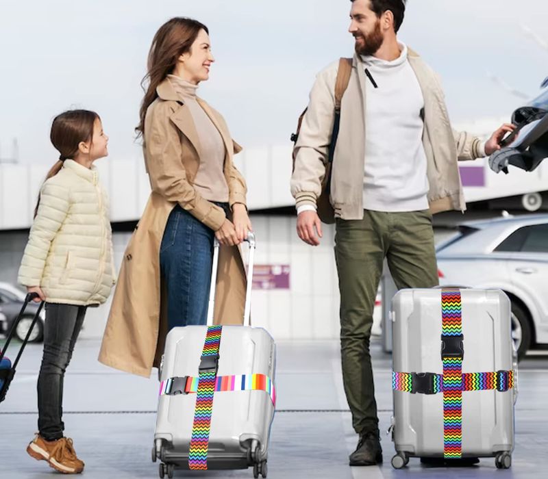 Dây đai vali chữ thập giúp khóa chặt hành lý an toàn