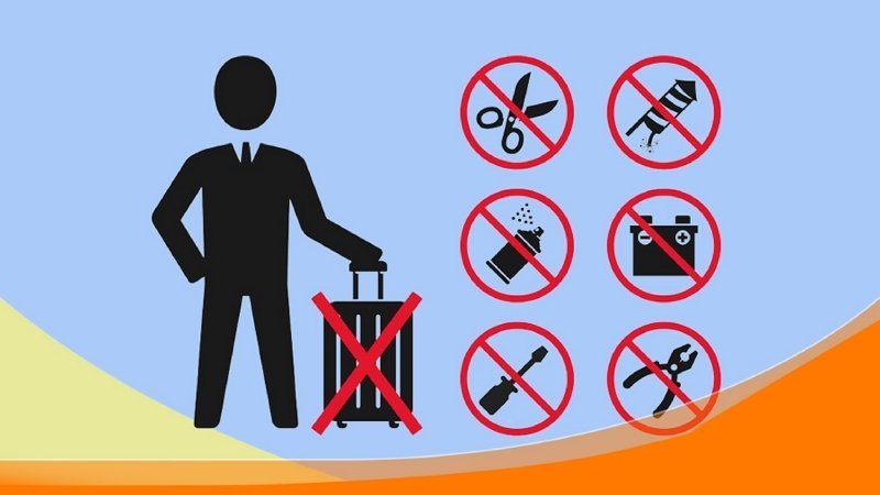 Quy định về những hành lý bị cấm mang lên máy bay 2