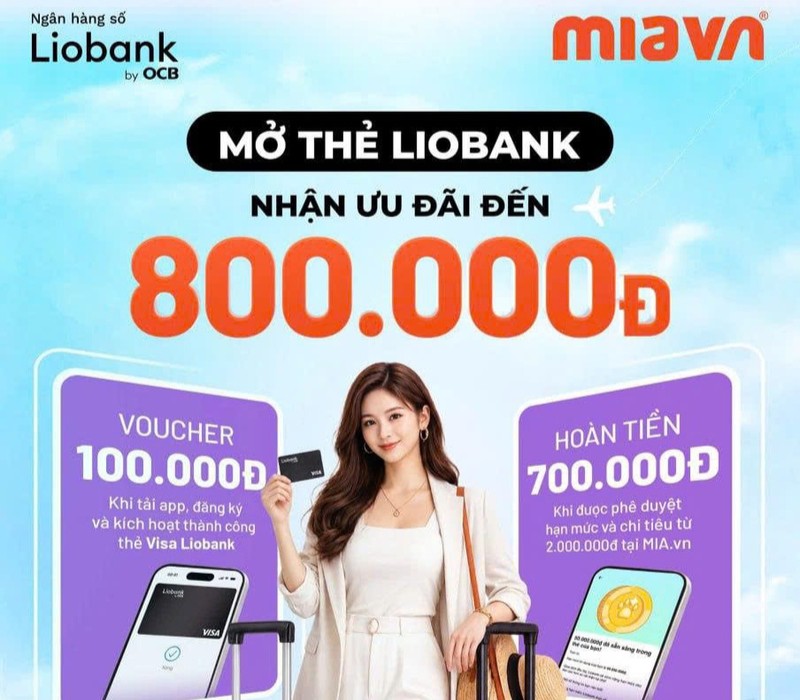 MIA.vn x Liobank: Mua vali thả ga giảm ngay 800.000 VND