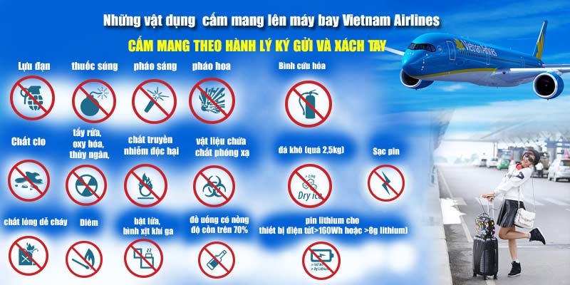 Những đồ không được mang lên máy bay Vietnam Airlines 3