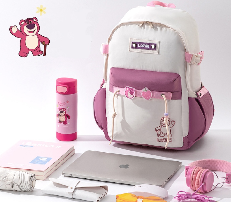 Top 3 balo gấu dâu Lotso đáng yêu dành cho bé gái