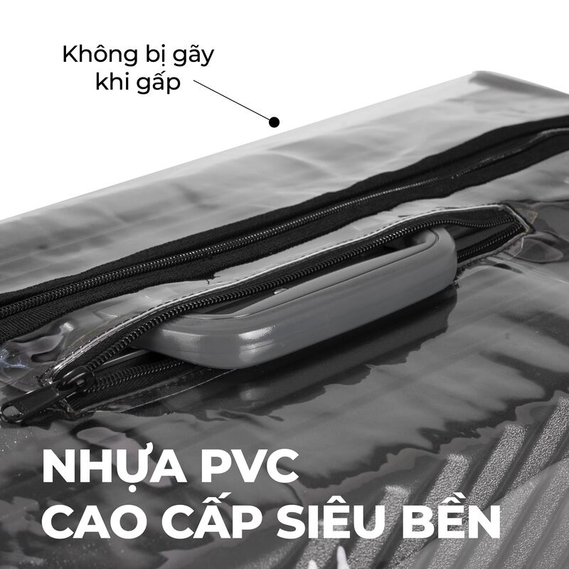 Giới thiệu túi bọc vali trong suốt chống nước bảo vệ hành lý 4