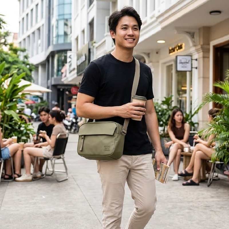 Túi đeo cho nam Herschel Alberni Crossbody: Review thật sau khi dùng hàng ngày 5