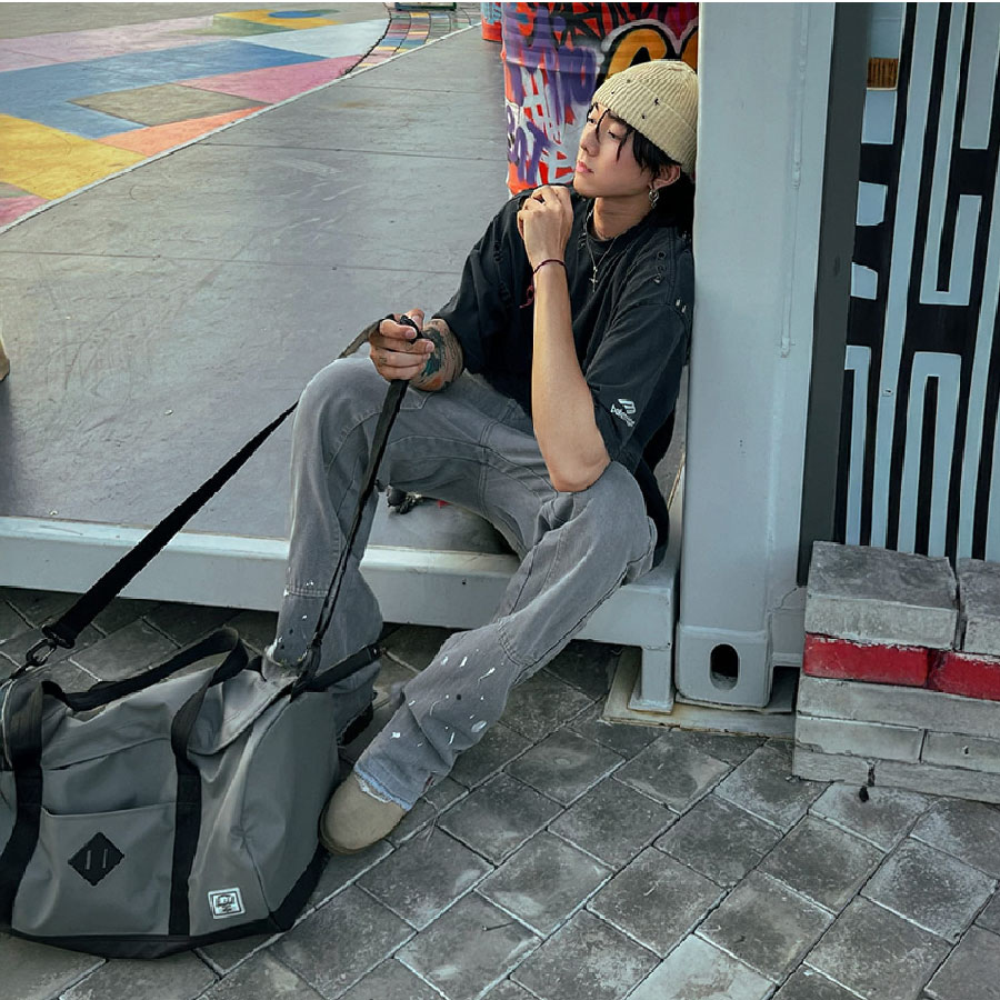Túi trống Herschel Heritage Duffle Weather Resistant Standard M Gargoyle