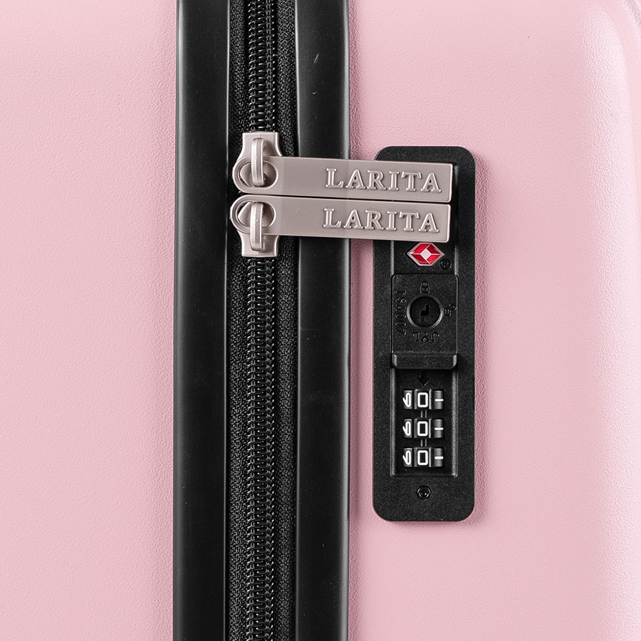 Vali kéo nhựa cứng Combo 3 Vali Larita Era Size S + M + L Pink