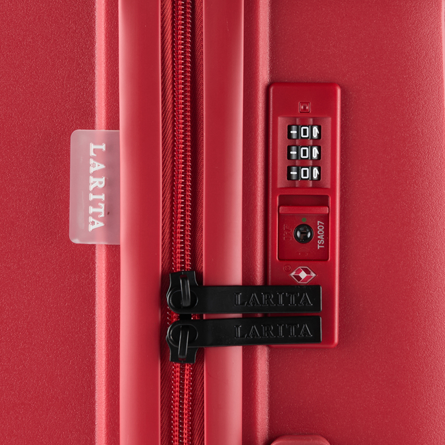 Vali kéo nhựa dẻo Combo 2 Vali Larita Lena Size S + M Red