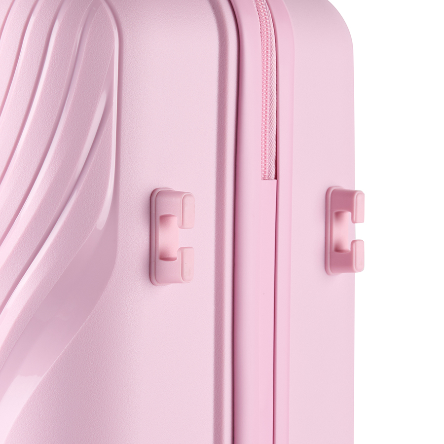 Vali kéo nhựa dẻo Combo 2 Vali Larita Lena Size S + M Pink