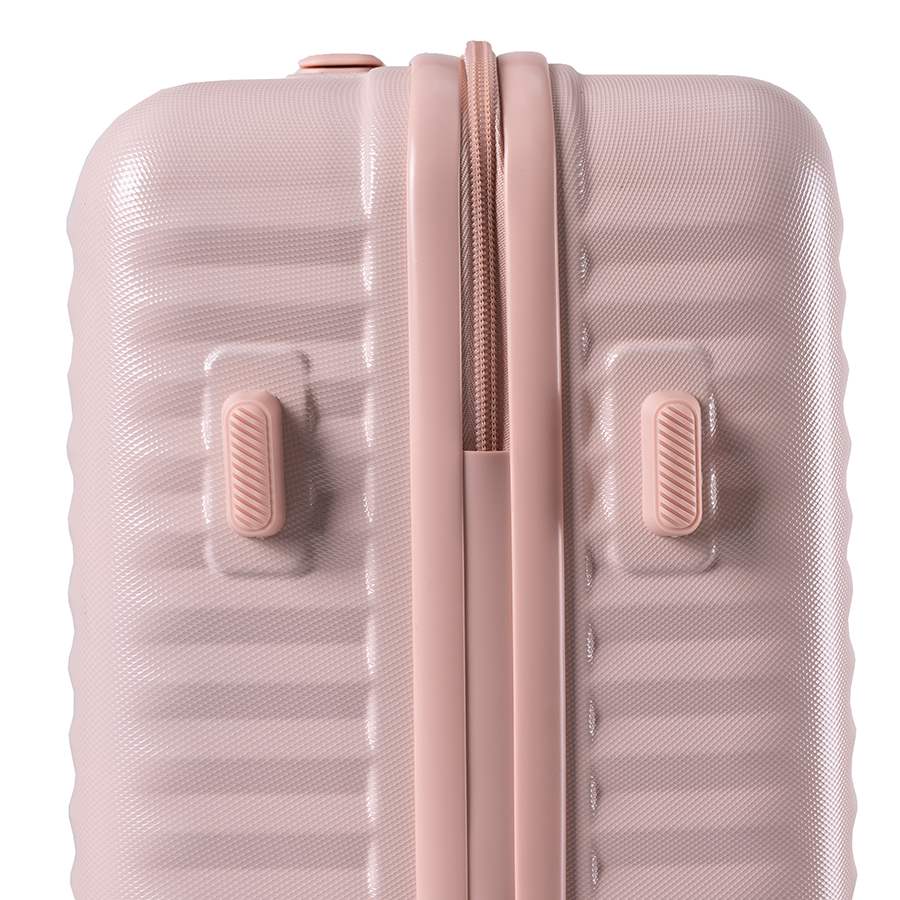 Vali kéo nhựa dẻo Combo 2 Vali Larita Lyra Size S + L Pink