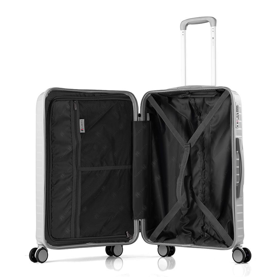 Vali kéo nhựa dẻo Larita Rico AH0324_Combo S+M Grey
