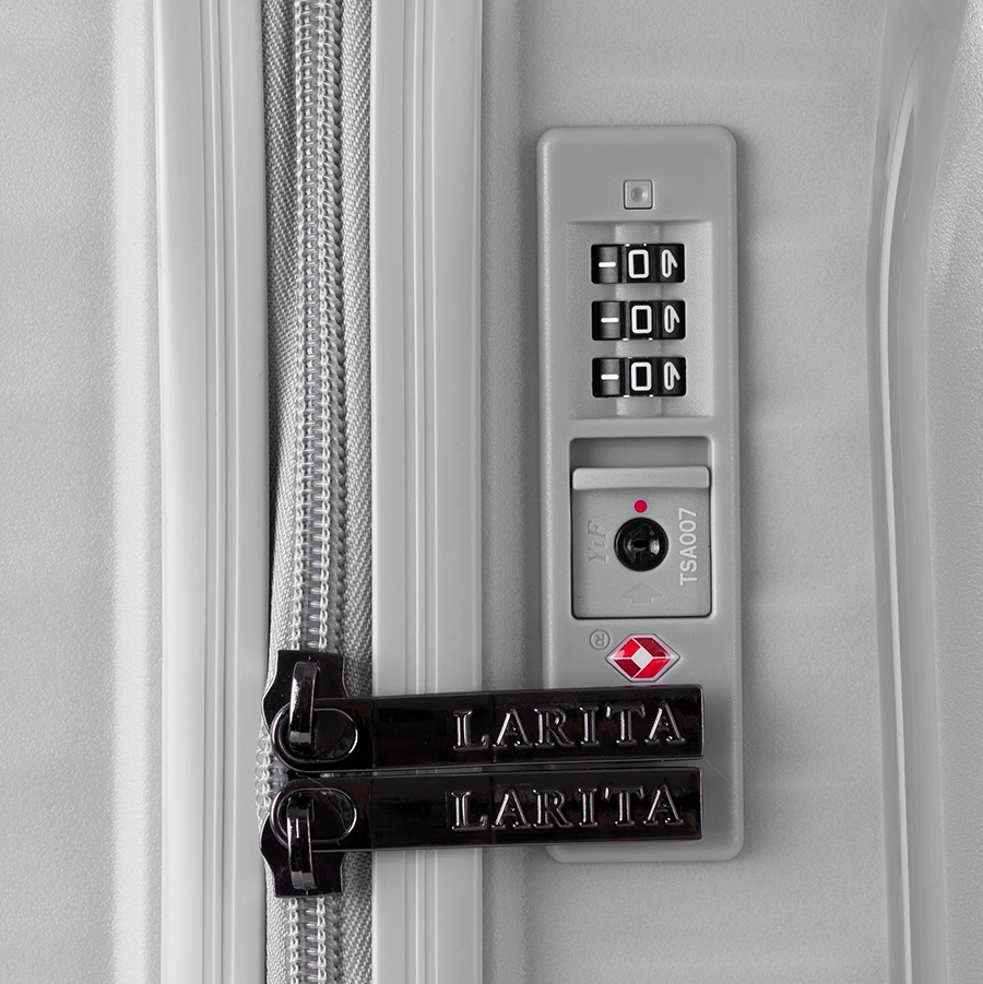 Vali kéo nhựa dẻo Larita Rico AH0324_Combo S+M Grey