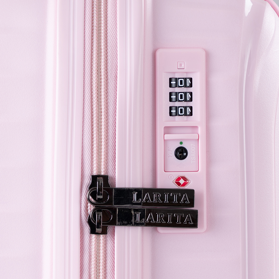 Vali kéo nhựa dẻo Larita Rico AH0324_Combo M+L Pink