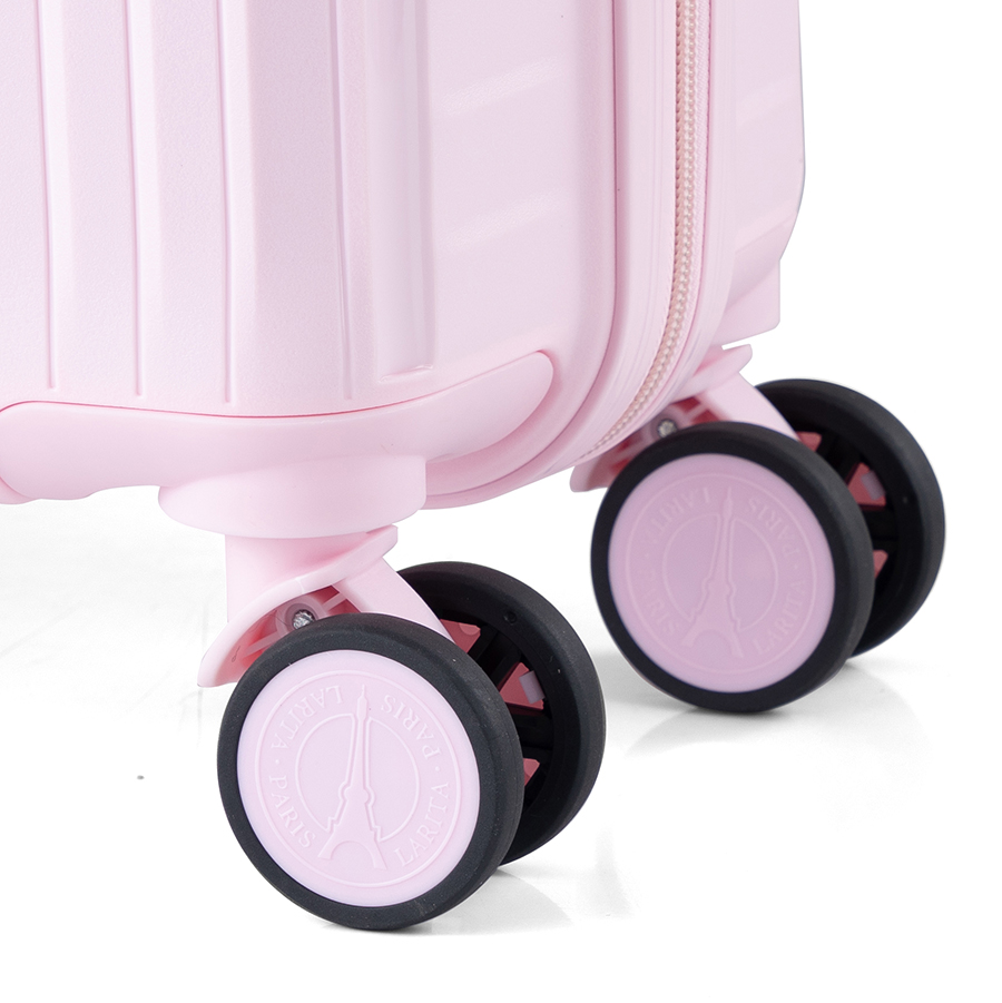 Vali kéo nhựa dẻo Larita Rico AH0324_Combo M+L Pink
