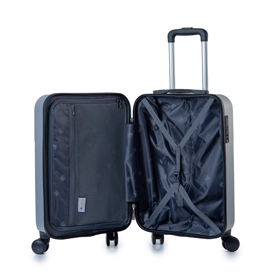 Vali kéo nhựa cứng Larita Sena ID2500_20 S Silver Gray